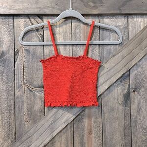 Wild fable Smocked Cropped Tank Top